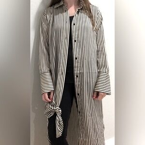 Striped button up dress